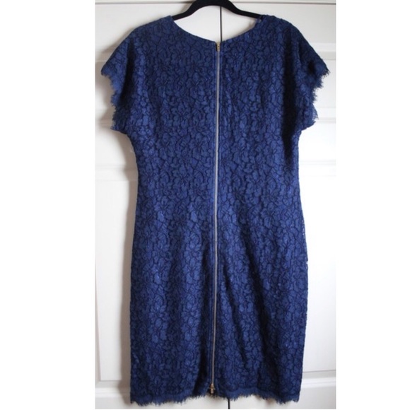 DVF Blue Lace Dress- Wanda - Picture 5 of 7
